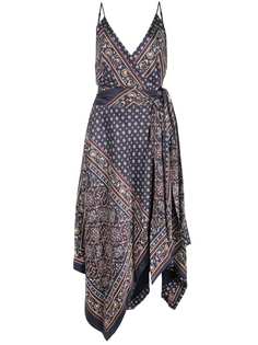 Jonathan Simkhai camisole wrap scarf print dress