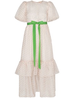 byTiMo платье в горох с объемными рукавами из органзы
