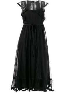 Red Valentino длинное кружевное платье