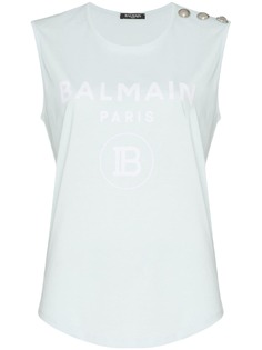 Balmain топ без рукавов с логотипом