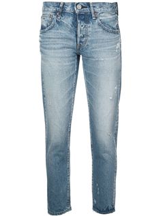 Moussy Vintage укороченные джинсы с эффектом потертости