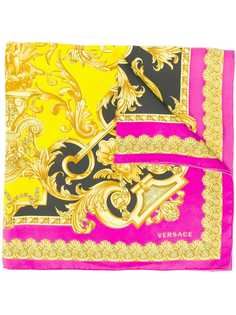 Versace barocco printed silk scarf