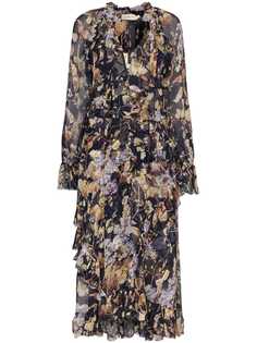 Zimmermann Midnight Wisteria floral print midi dress