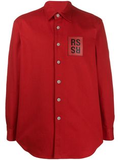 Raf Simons logo patch shirt