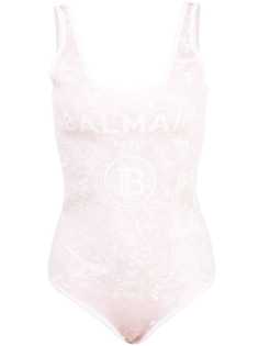 Balmain Balmain logo print bodysuit