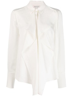 Alexander McQueen ruffled bow shirt