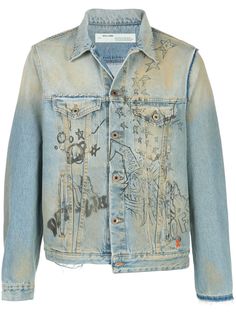 Off-White distressed denim jacket