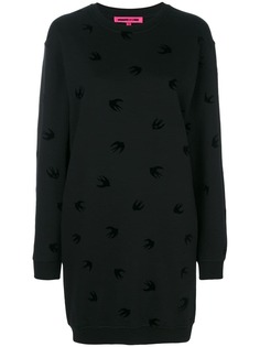 McQ Alexander McQueen платье с рисунком из ласточек