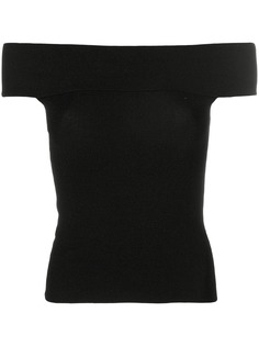 McQ Alexander McQueen приталенный топ с открытыми плечами