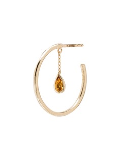 Yvonne Léon Creole Pampille Citrine hoop earring
