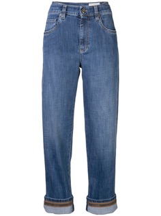 Brunello Cucinelli укороченные джинсы-бойфренды