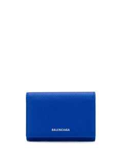 Balenciaga printed logo mini wallet