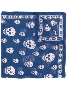 Alexander McQueen skull printed silk scarf