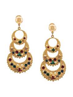 Oscar de la Renta rhinestone embellished earrings