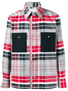 Thom Browne рубашка Norfolk с длинными рукавами и карманом на молнии