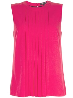 Markus Lupfer pleated sleeveless blouse