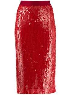 Luisa Cerano юбка-карандаш с пайетками