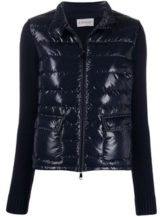 Moncler пуховик с контрастными вставками