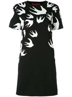 McQ Alexander McQueen платье-футболка Swallow Signature