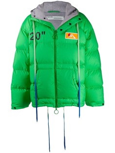 Off-White пуховик с длинными шнурками