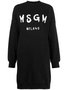 MSGM платье-толстовка с логотипом
