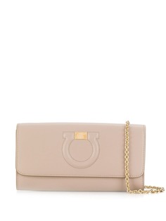 Salvatore Ferragamo клатч с декором Gancini