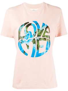 Alberta Ferretti футболка с принтом Love me!