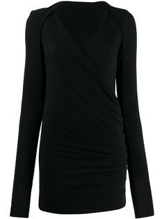 Masnada wrap front knitted top