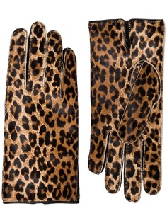 Raf Simons leopard print gloves
