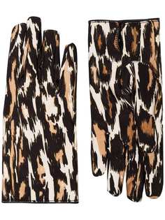Raf Simons leopard print gloves