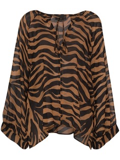Nili Lotan Acadia tiger print blouse