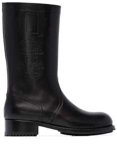 Raf Simons logo-debossed boots