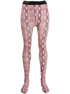 Laneus snakeskin-print leggings