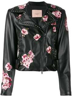 Twin-Set faux-leather biker jacket