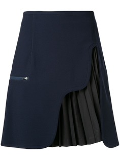 Toga pleated panel skirt