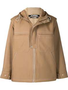 Jacquemus contrast stitching hooded jacket