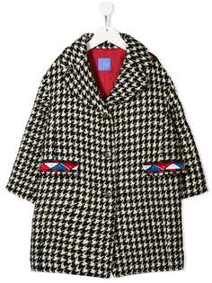 STELLA JEAN houndstooth patterned coat