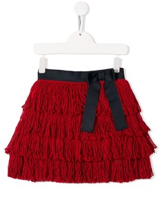 STELLA JEAN textured ruffle skirt