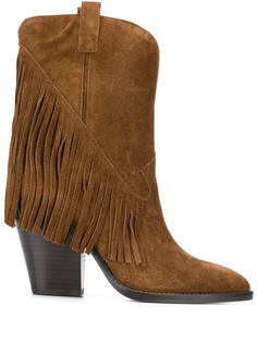 Ash fringed cowboy boots