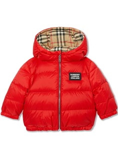 Burberry Kids Reversible Vintage Check Down-filled Puffer Jacket