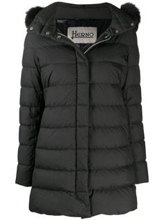 Herno fur trimmed padded coat