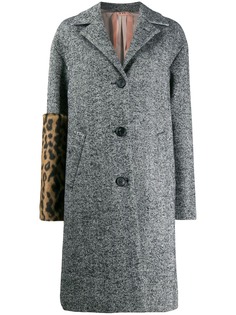 Nº21 leopard print panel coat