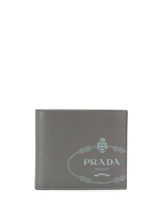 Prada logo print bifold wallet