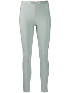 Off-White diagonal striped athletic leggings