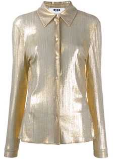 MSGM metallic sheen shirt