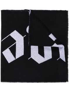 Palm Angels logo intarsia knit scarf