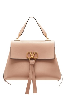 Бежевая кожаная сумка VRing Valentino