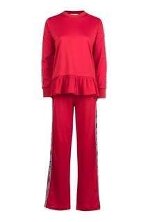 Красный костюм с контрастными нашивками RED Valentino