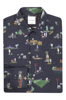 Рубашка из хлопка с узором Paul Smith
