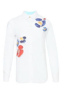 Рубашка из хлопка с принтом и вышивкой Paul Smith